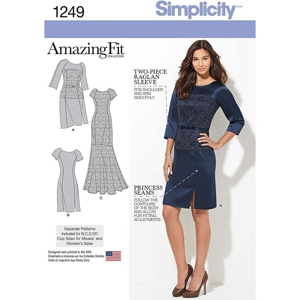 Simplicity Sewing Pattern 1249 Knit Tops Pants Slim Flared Skirts Size 20W -28W